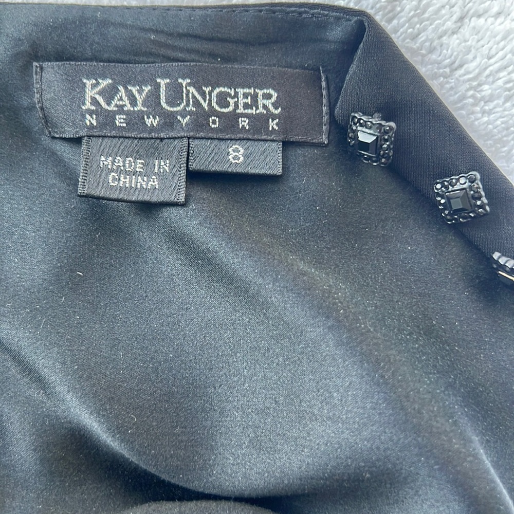 Kay Unger New York Black Dress Size 8 - Picture 4 of 7
